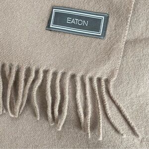 Vintage Eaton Brown Wool Scarf Unisex 80s 90s